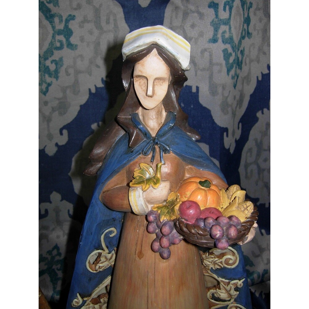 Pilgrim Harvest Thanksgiving Accent Decor Figures Set 16" - Picture 11 of 11
